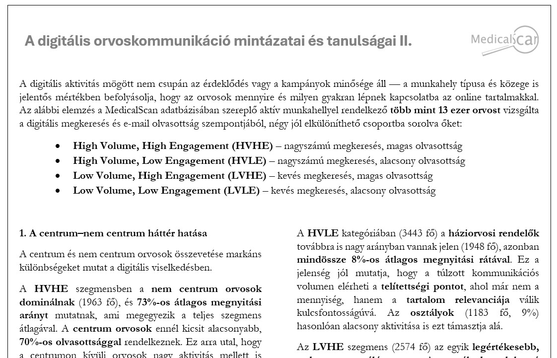 A digitális orvoskommunikáció mintázatai és tanulságai II.
